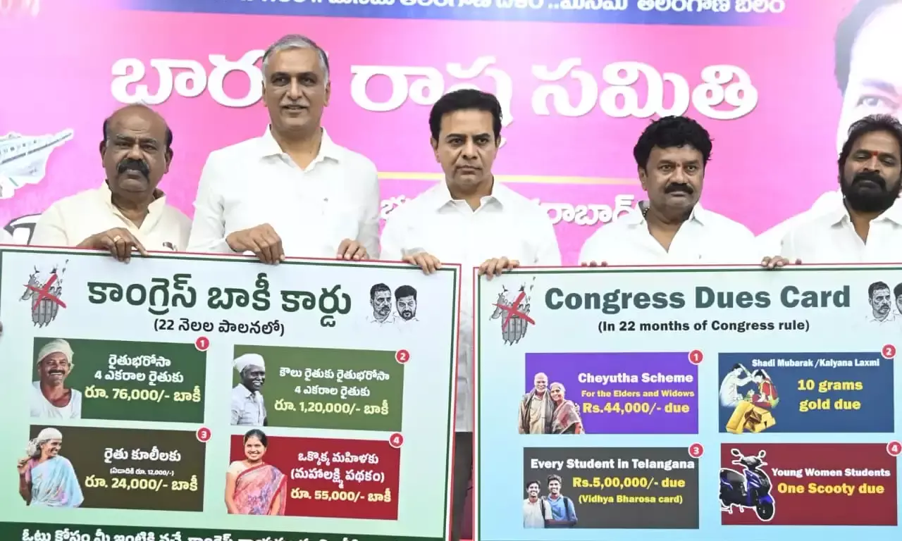 BRS unveils ‘Congress Debt Card’ to highlight unkept promises