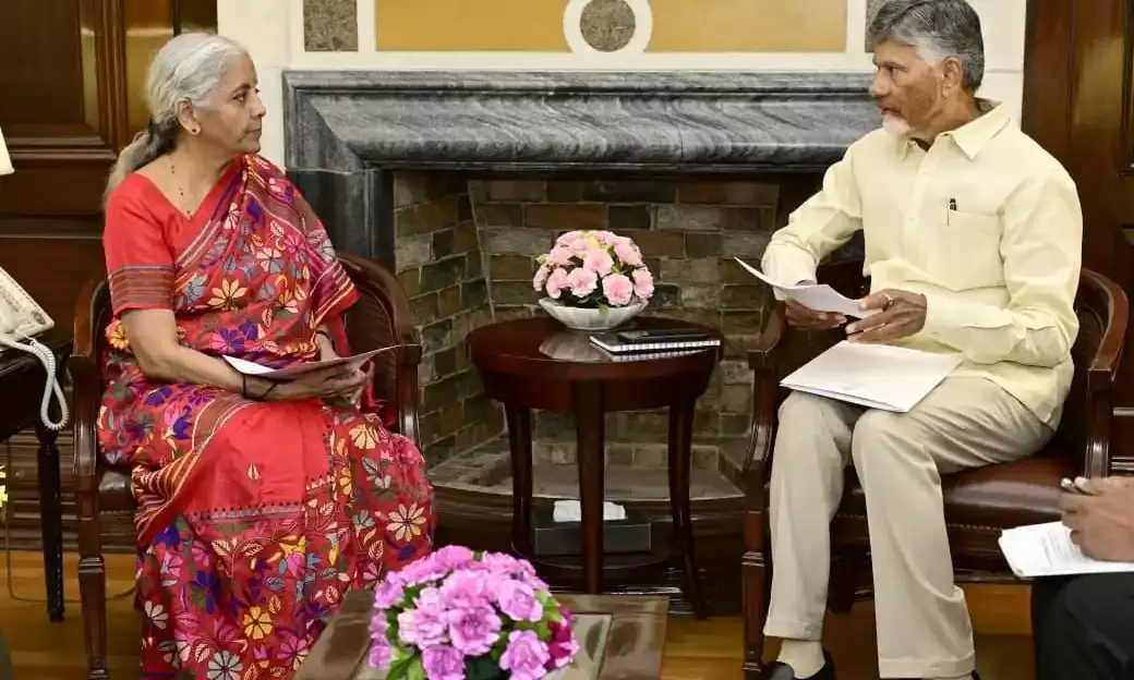 CM Naidu meets Nirmala Sitharaman, urges financial support for agriculture, industry, infra