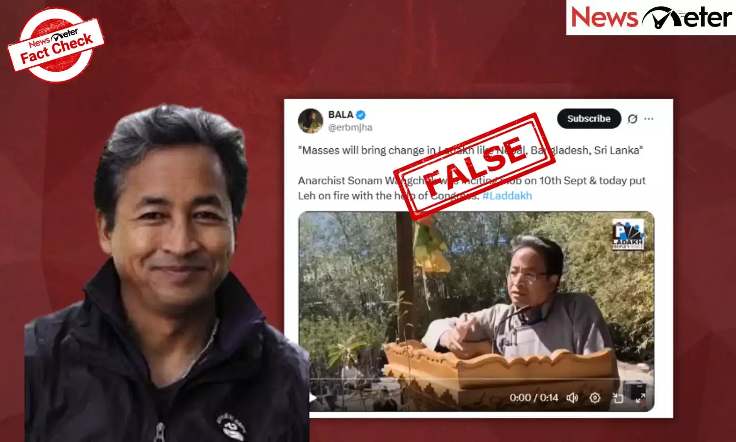 Fact Check: Sonam Wangchuk instigated Nepal-Bangladesh-like violence in Ladakh? No, clipped video misses context