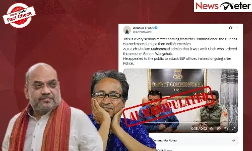 Fact Check: Leh ADC admits Amit Shah ordered Sonam Wangchuks arrest, appeals attack on BJP offices? No, video is AI-manipulated