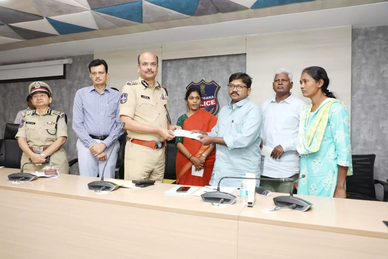 Three top Maoist leaders surrender before Telangana DGP Three top Maoist leaders surrender before Telangana DGP