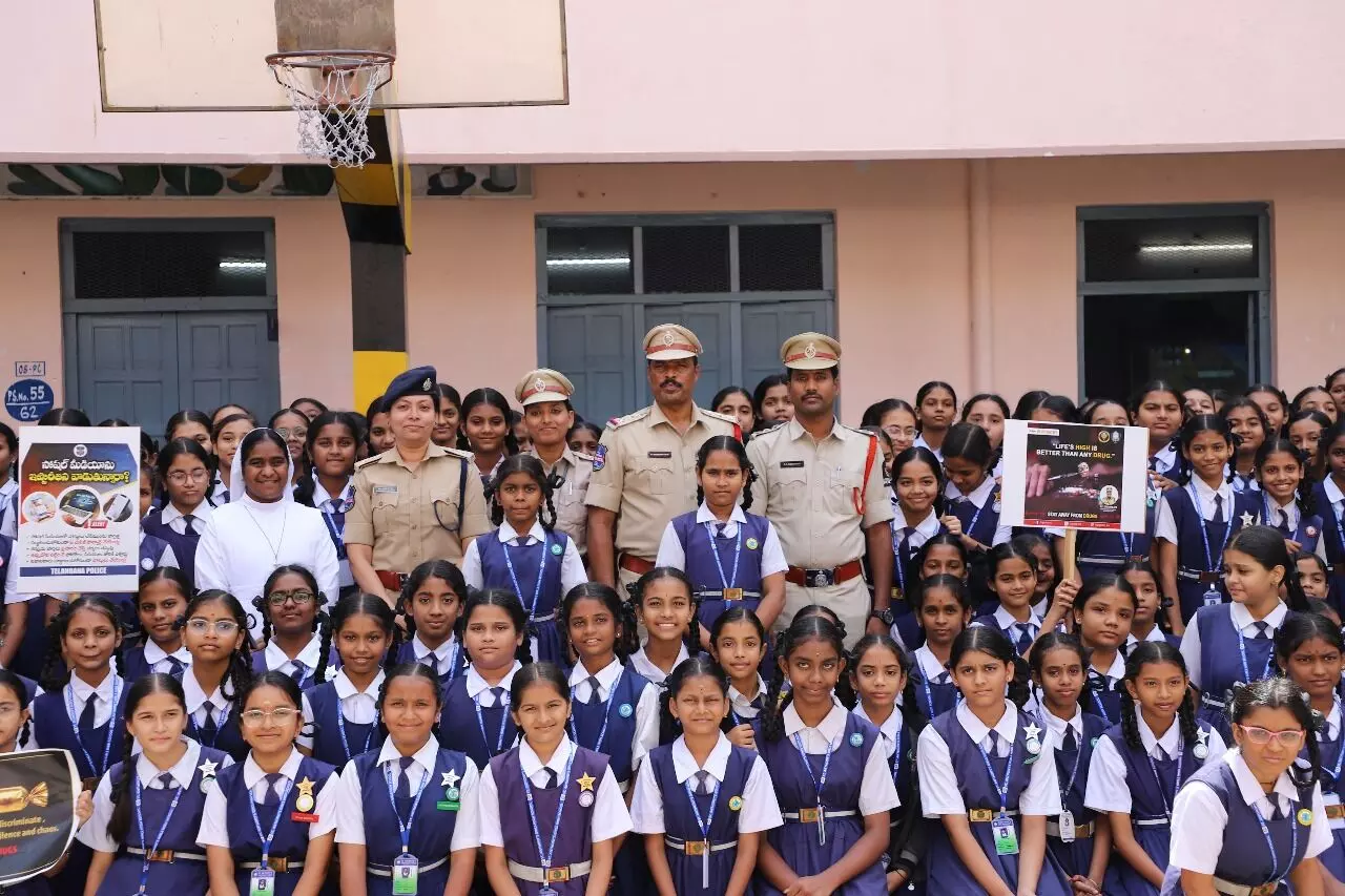 Community Policing Day: 1,600 students, residents in Hyderabad trained on cyber safety, drugs Community Policing Day: 1,600 students, residents in Hyderabad trained on cyber safety, drugs