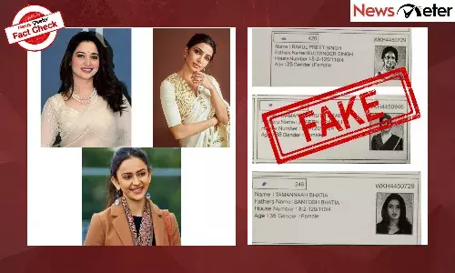 Fact Check: Jubilee Hills bypoll ā Tamannaah, Samantha and Rakul Preet registered as voters? Know the truth here Fact Check: Jubilee Hills bypoll ā Tamannaah, Samantha and Rakul Preet registered as voters? Know the truth here