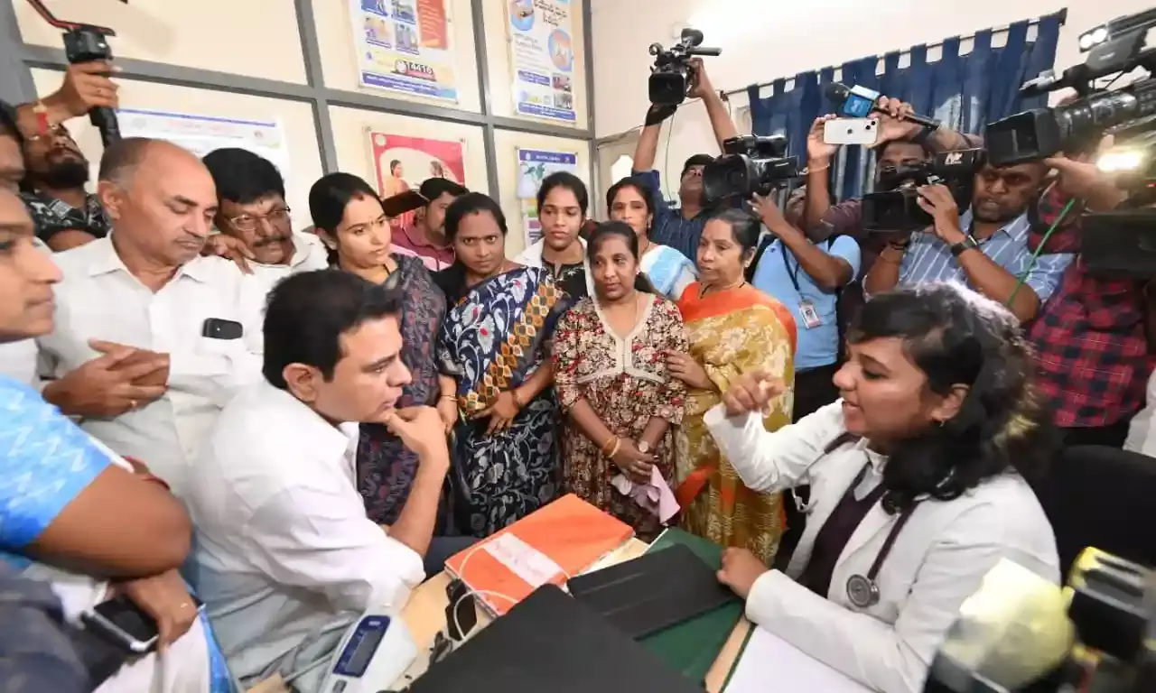 KTR claims Congress neglecting Basti Dawakhanas, wages of healthcare workers