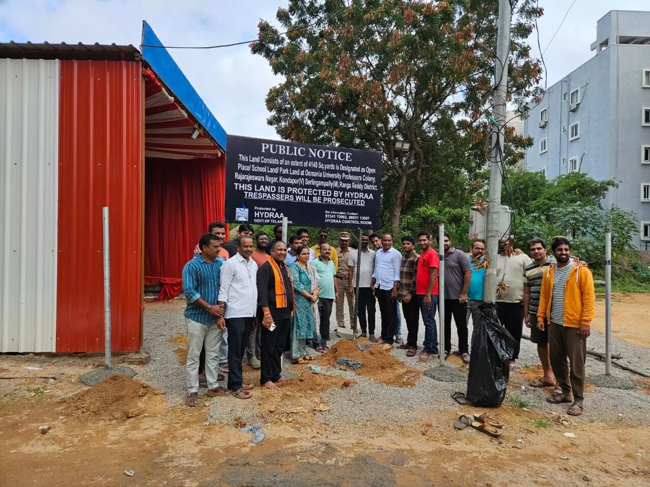HYDRAA foils Rs 86 Cr land grab in Kondapur, fences 4,300 sq yd public plot HYDRAA foils Rs 86 Cr land grab in Kondapur, fences 4,300 sq yd public plot
