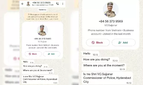 Cyber fraud alert: WhatsApp scammers impersonate Hyderabad CP VC Sajjanar Cyber fraud alert: WhatsApp scammers impersonate Hyderabad CP VC Sajjanar