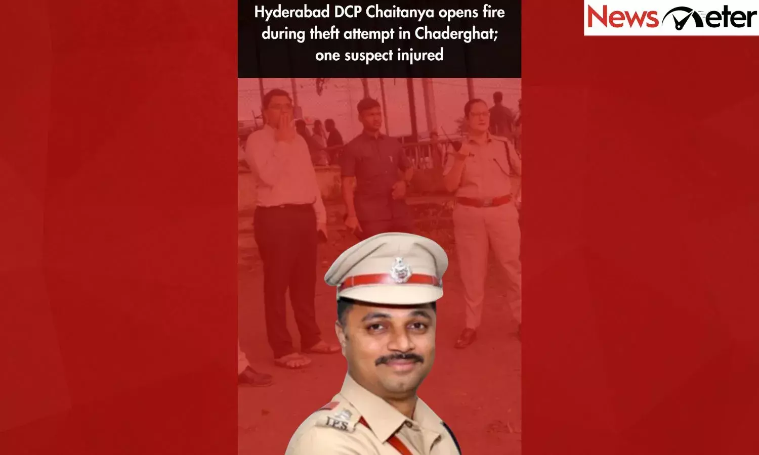 Hyderabad DCP Chaitanya opens fire during theft attempt in Chaderghat; one suspect injured