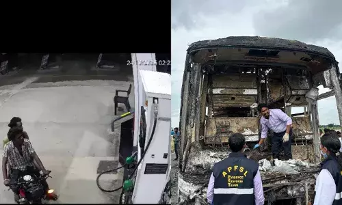 Kurnool bus fire: How drunken biker crash triggered inferno that claimed 19 lives Kurnool bus fire: How drunken biker crash triggered inferno that claimed 19 lives