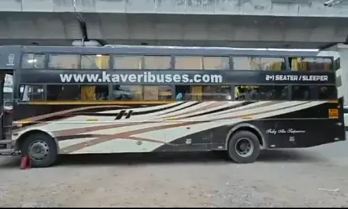 Kurnool bus fire: Crackdown on private buses; 21 cases booked, Rs 69,000 collected in fines in Hyderabad Kurnool bus fire: Crackdown on private buses; 21 cases booked, Rs 69,000 collected in fines in Hyderabad