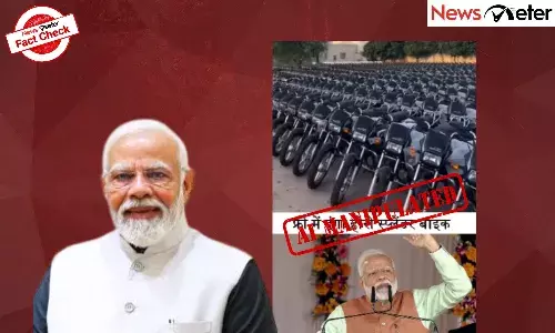 Fact Check: PM Modi announces free bike scheme for Chhath Puja? No, video is AI-manipulated Fact Check: PM Modi announces free bike scheme for Chhath Puja? No, video is AI-manipulated