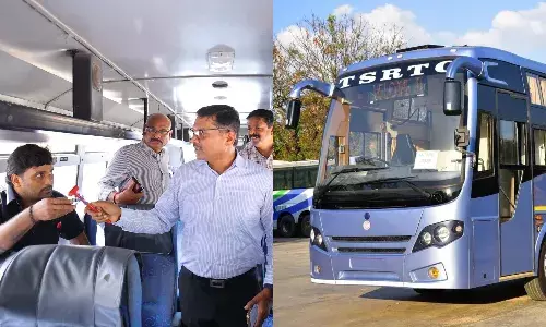 Kurnool bus fire: TGSRTC steps up focus on fire safety, evacuation systems in buses Kurnool bus fire: TGSRTC steps up focus on fire safety, evacuation systems in buses