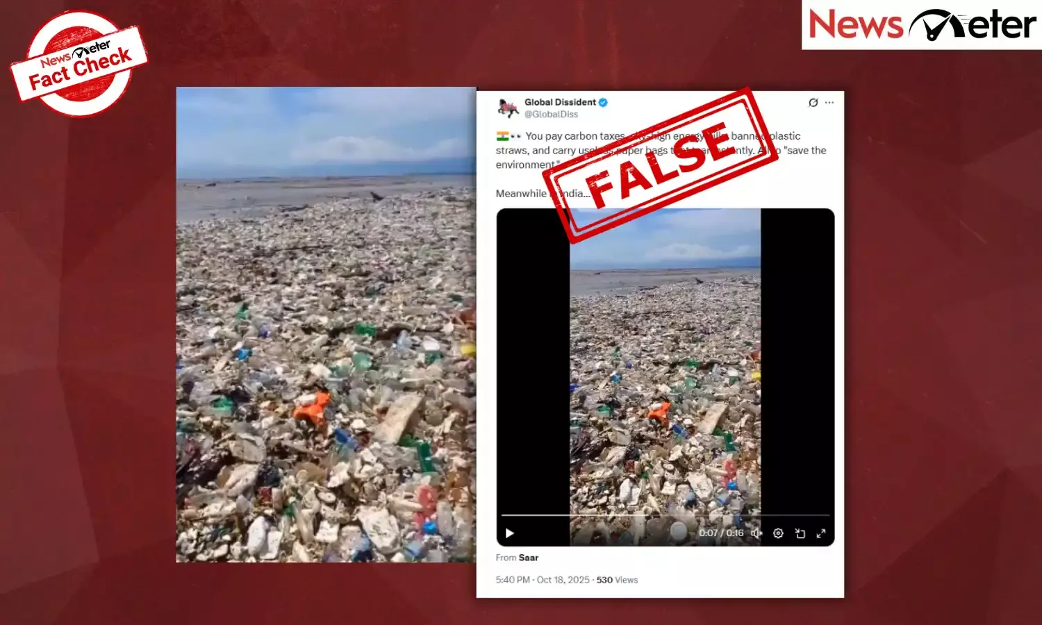 Fact Check: Plastic-choked water body is from India? No, video shows polluted Guatemalan river
