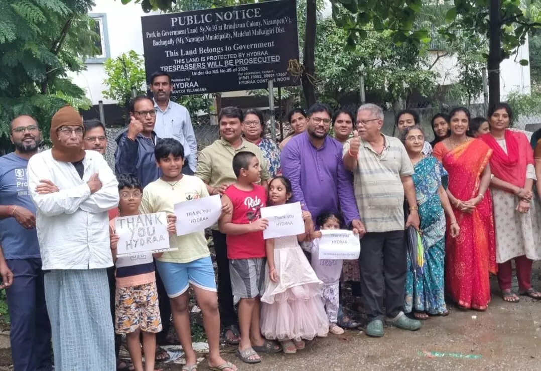 HYDRAA reclaims Rs 39 crore park land in Nizampet, restores 2,600 sq. yards of public space