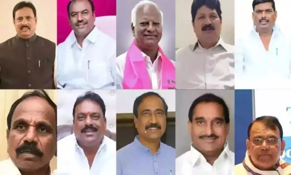 Defection row: Telangana Speaker moves SC, seeks 8 weeks to decide on disqualification of 10 BRS MLAs Defection row: Telangana Speaker moves SC, seeks 8 weeks to decide on disqualification of 10 BRS MLAs