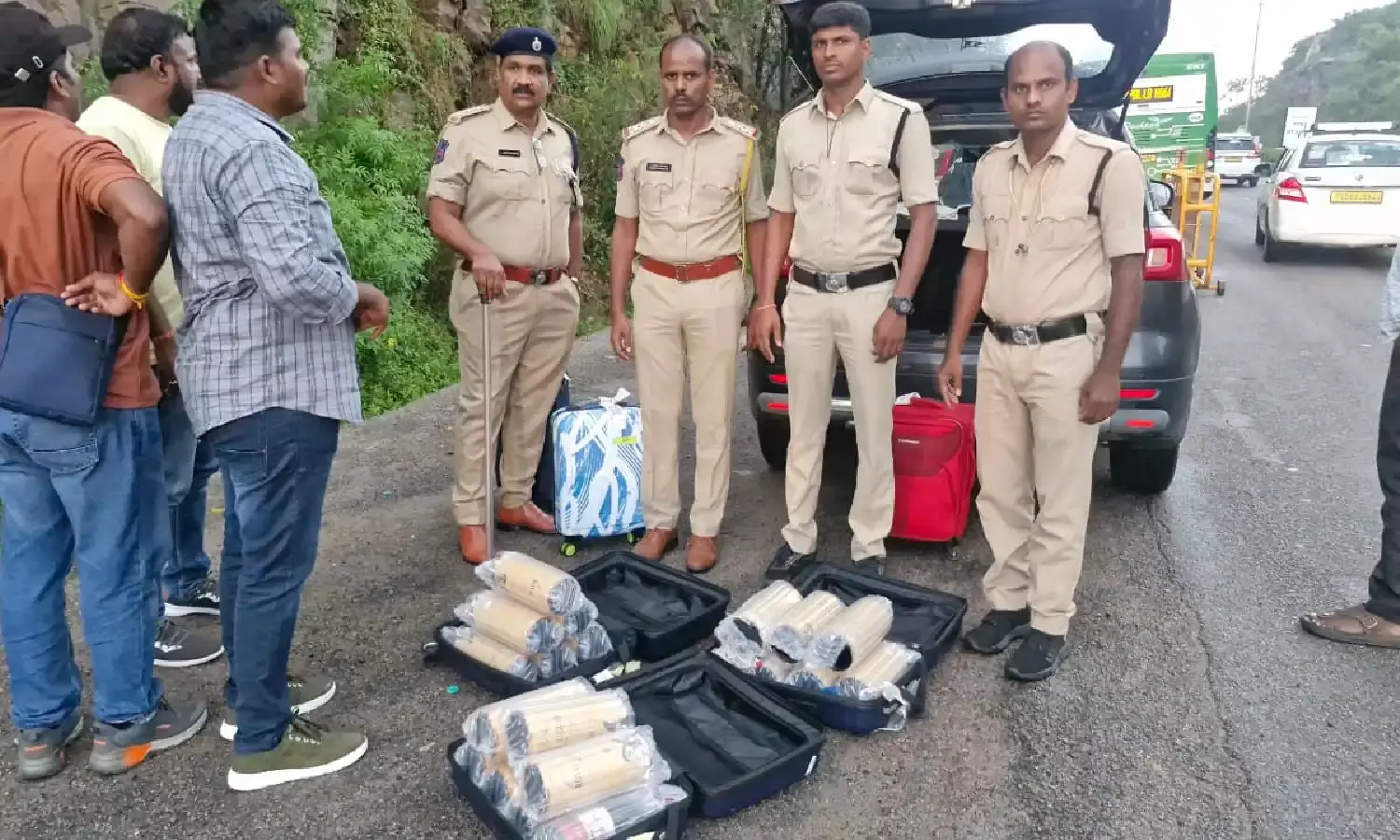 Air smuggling racket busted: 192 liquor bottles seized near Pahadi Shareef; valued at Rs 5.76 lakh