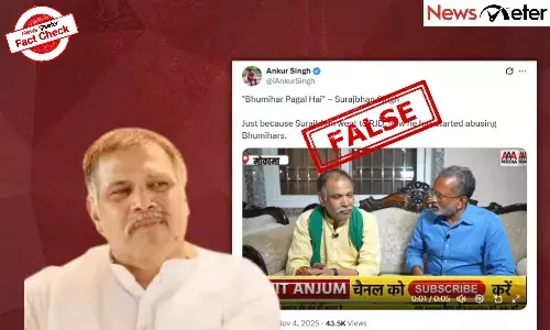Fact Check: Bihar polls – Surajbhan Singh calls people of Bhumihar community ‘mad’? No, claim is false