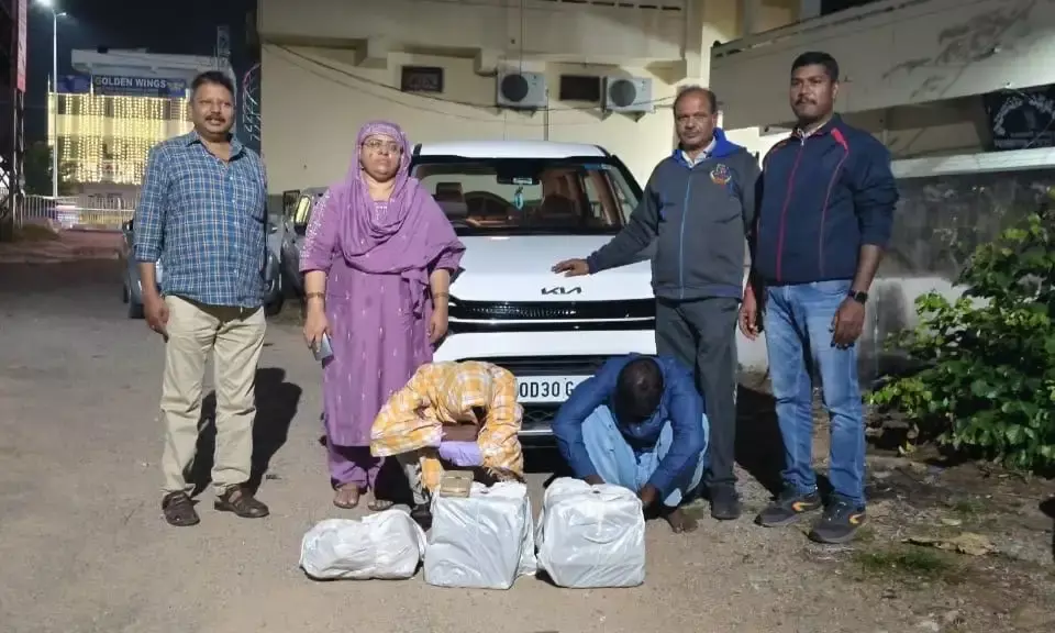 Hyderabad: Home Guard arrested for smuggling 15 kg ganja hidden in car tyre