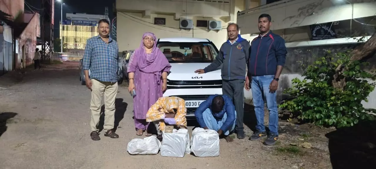 Hyderabad: Home Guard arrested for smuggling 15 kg ganja hidden in car tyre