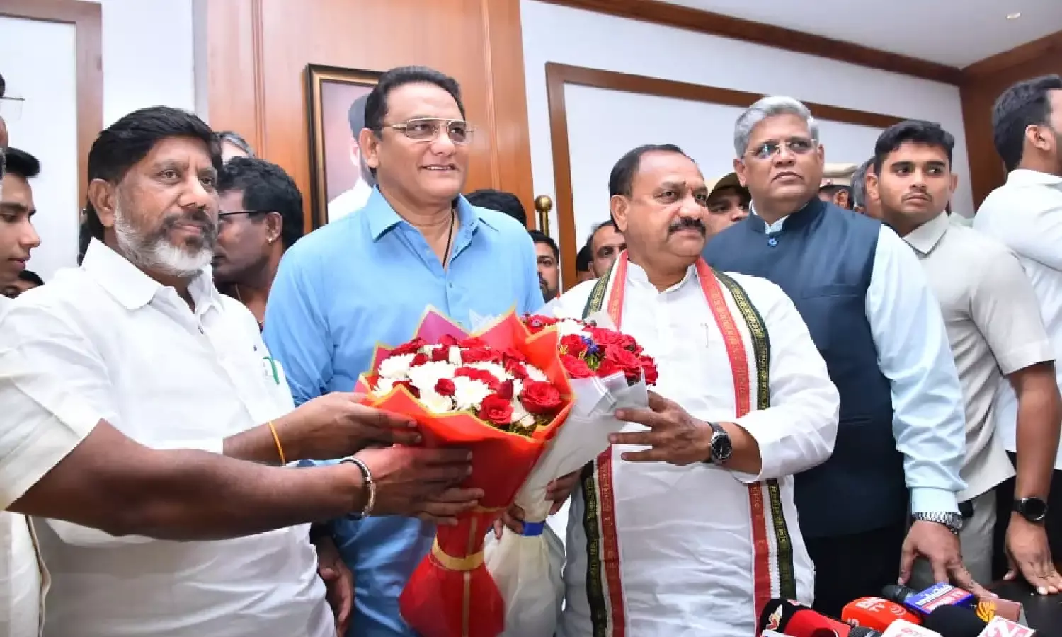 Azharuddin takes charge as Telangana Minister for Minorities Welfare and Public Enterprises
