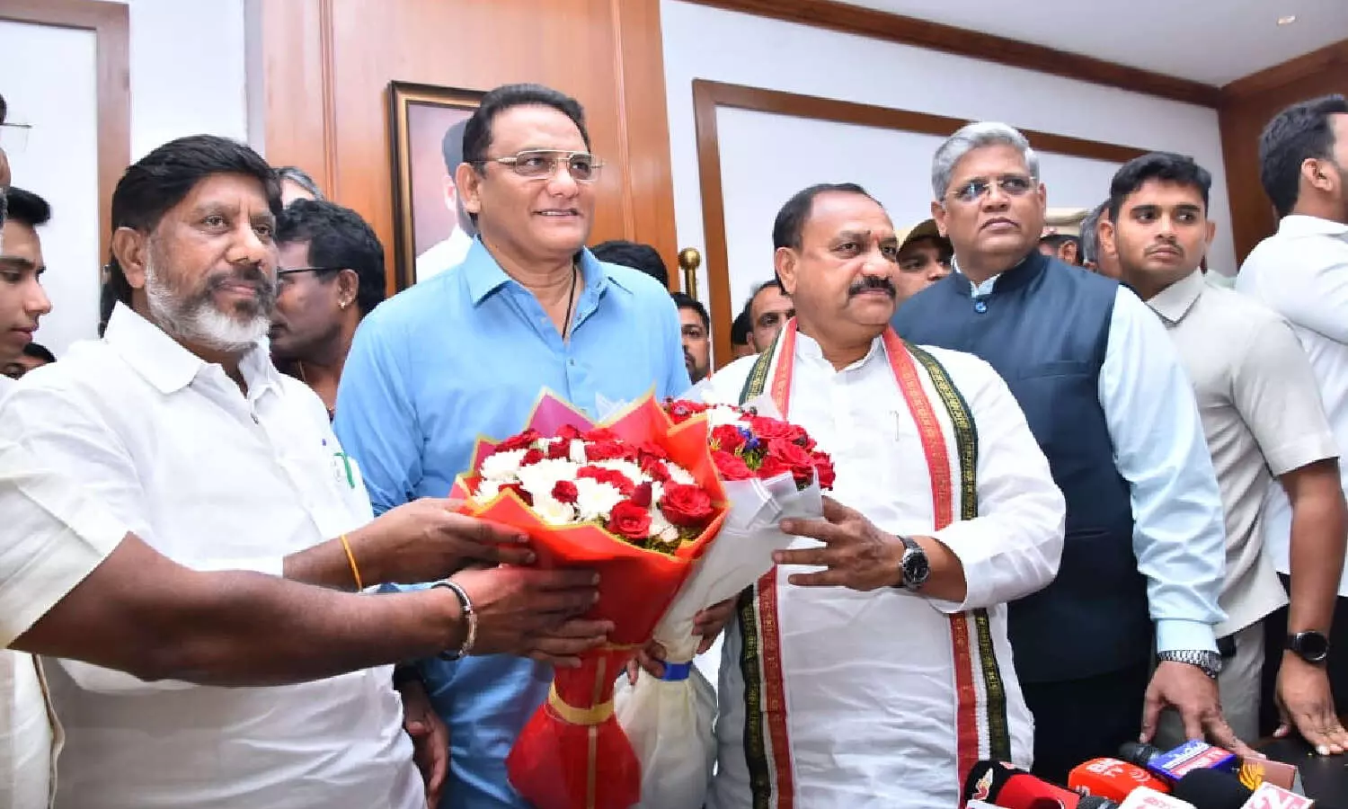 Azharuddin takes charge as Telangana Minister for Minorities Welfare and Public Enterprises