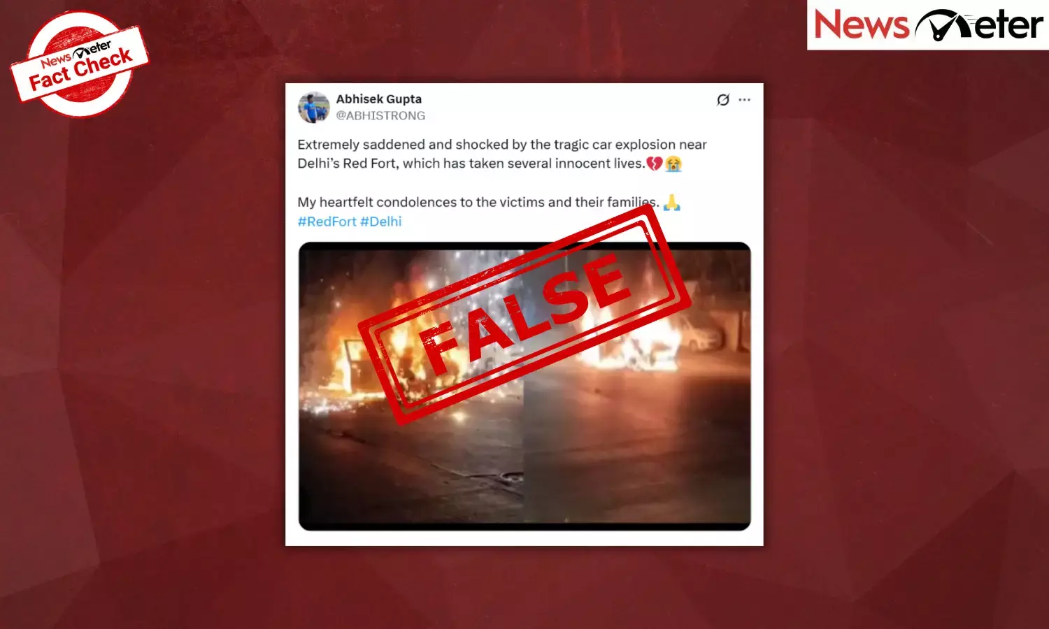 Fact Check: Delhi blast – Car on fire caught on camera? No, images are old