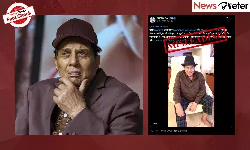 A video of veteran actor Dharmendra is circulating on social media with the claim that he shared it after being discharged from the hospital. A video of veteran actor Dharmendra is circulating on social media with the claim that he shared it after being discharged from the hospital.