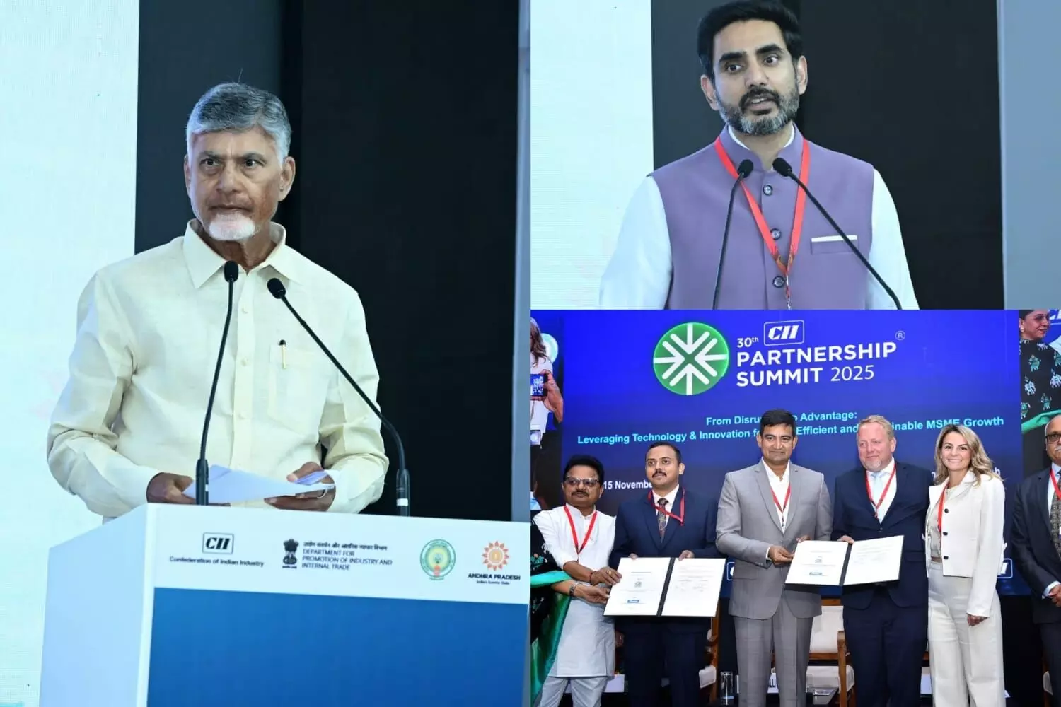 CII Summit: CM Naidu unveils plan for India’s first drone taxis; AP signs major MoUs on day 1