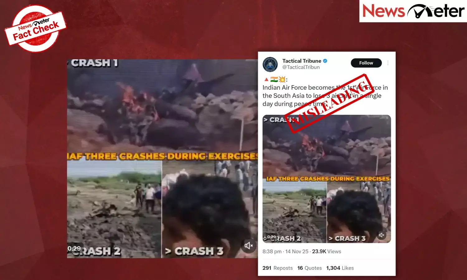 Fact Check: Three Indian Air Force aircraft crashed in a single day? No, here are the facts
