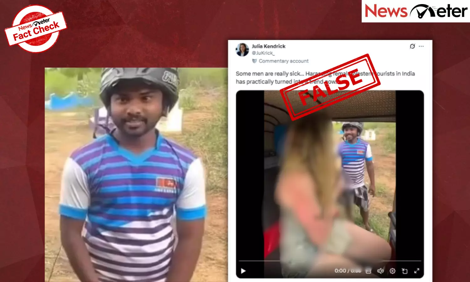Fact Check: Indian man harasses Western woman tourist? No, video is from Sri Lanka Fact Check: Indian man harasses Western woman tourist? No, video is from Sri Lanka