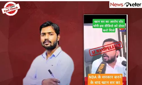 Fact Check: Khan Sir accuses NDA of vote theft in Bihar polls? No, video is AI-manipulated Fact Check: Khan Sir accuses NDA of vote theft in Bihar polls? No, video is AI-manipulated