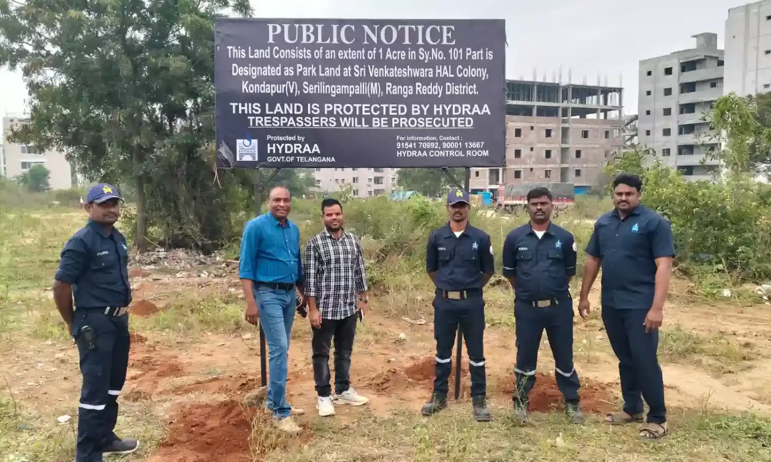 HYDRAA recovers ₹700-Crore encroached land in Kondapur, fences off 4 acres of park space