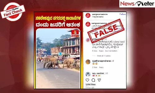 Fact Check: ಸಕಲೇಶಪುರ ನಗರದಲ್ಲಿ ಕಾಡಾನೆಗಳ ದಂಡು ಎಂದು ಅಸ್ಸಾಂನ ವೀಡಿಯೊ ವೈರಲ್