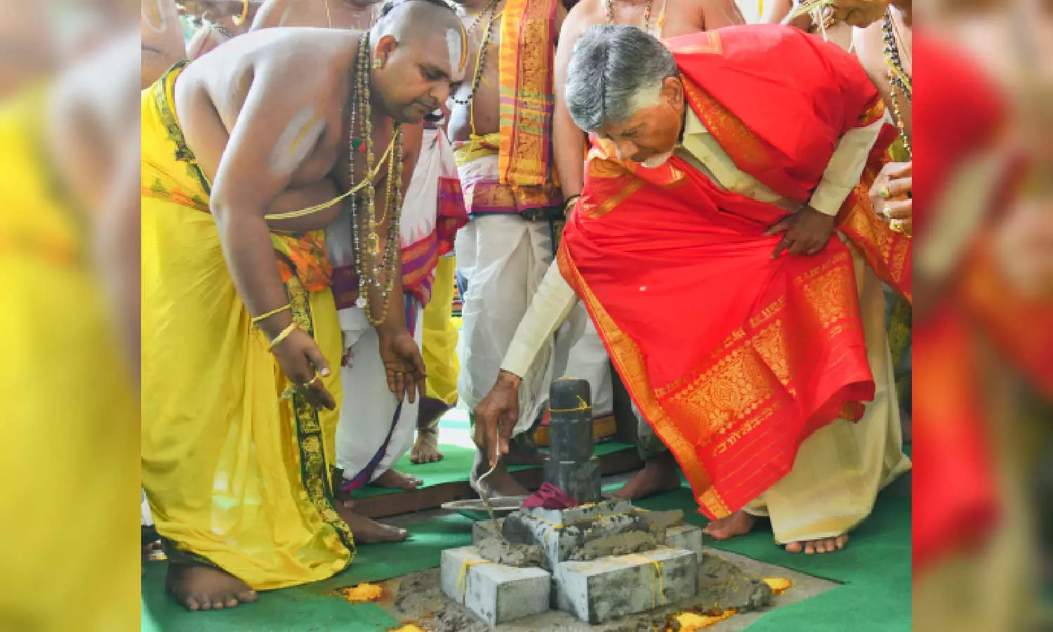 CM Naidu lays stone for Rs 260-crore expansion works at Amaravati TTD temple CM Naidu lays stone for Rs 260-crore expansion works at Amaravati TTD temple