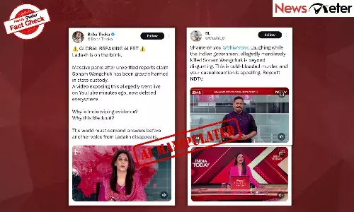 Fact Check: Ladakh activist Sonam Wangchuk dies in extrajudicial killing? No, journalistsā videos are AI-manipulated Fact Check: Ladakh activist Sonam Wangchuk dies in extrajudicial killing? No, journalistsā videos are AI-manipulated