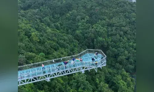 India’s longest cantilever glass skywalk comes up in Vizag’s Kailasagiri Hilltop