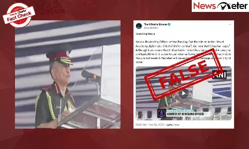 Fact Check: India surrendered Arunachal and Ladakh to China, says CDS Gen Anil Chauhan? No, video is AI-manipulated Fact Check: India surrendered Arunachal and Ladakh to China, says CDS Gen Anil Chauhan? No, video is AI-manipulated