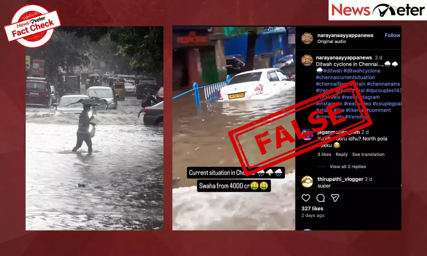 A video claiming to show flooding in Chennai during Cyclone Ditwah is going viral on social media.