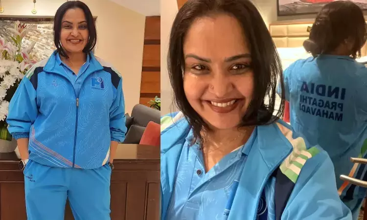 Actress Pragathi wins four medals, including gold, for powerlifting at Asian Games