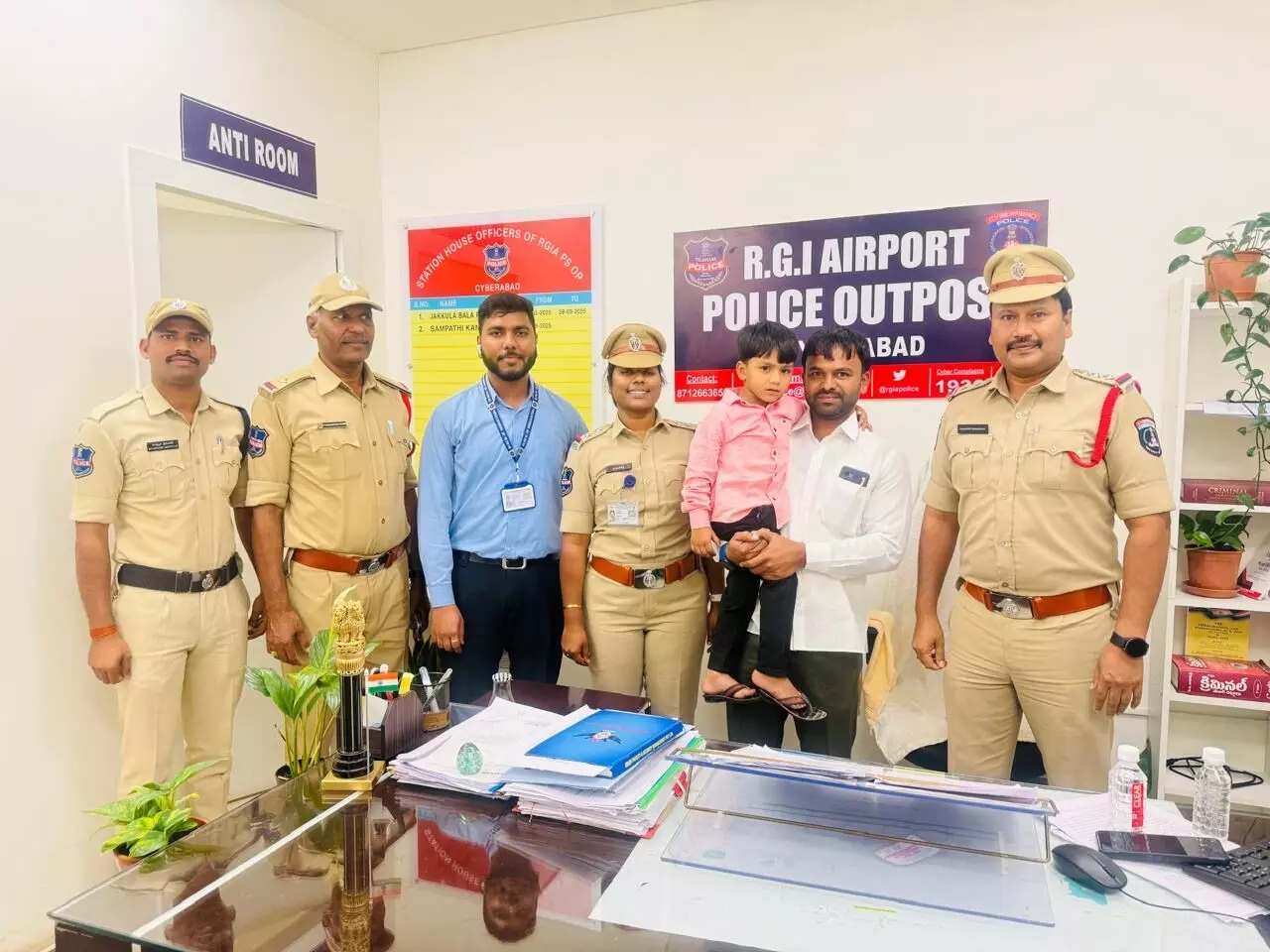 Cyberabad Police reunite missing boy with his father at RGIA