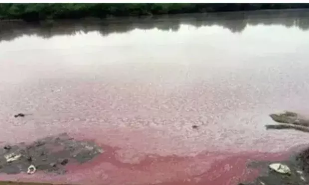 Pharma waste dumping in Domadugu lake: APSC holds protest against Telangana SPCB