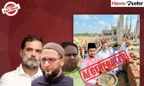 Fact Check: āBabri Masjidā in West Bengal - Rahul Gandhi, Owaisi help Humayun Kabir? No, image is AI-generated Fact Check: āBabri Masjidā in West Bengal - Rahul Gandhi, Owaisi help Humayun Kabir? No, image is AI-generated