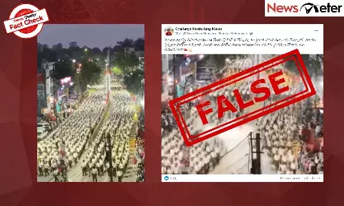 Fact Check: RSS volunteers protest at Arunachala Hill against TN CM Stalin? No, video is from MP