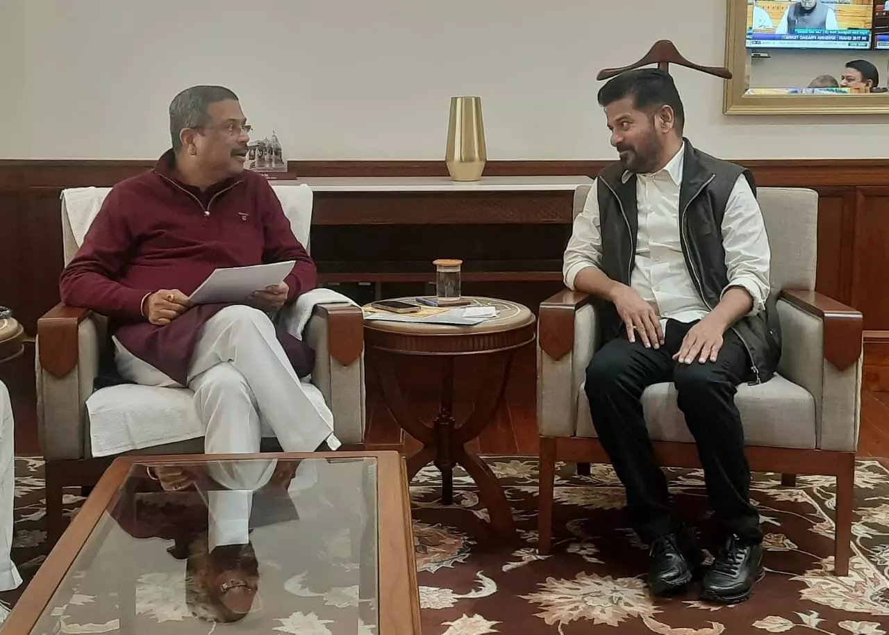 CM Revanth urges Centre to sanction IIM for Hyderabad, seeks more Kendriya and Navodaya schools CM Revanth urges Centre to sanction IIM for Hyderabad, seeks more Kendriya and Navodaya schools