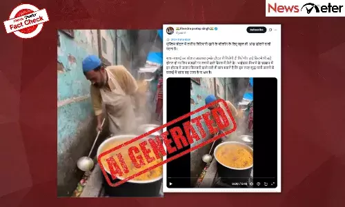 Fact Check: Muslim man cooks Biryani using drainage water? No, video is AI-generated Fact Check: Muslim man cooks Biryani using drainage water? No, video is AI-generated