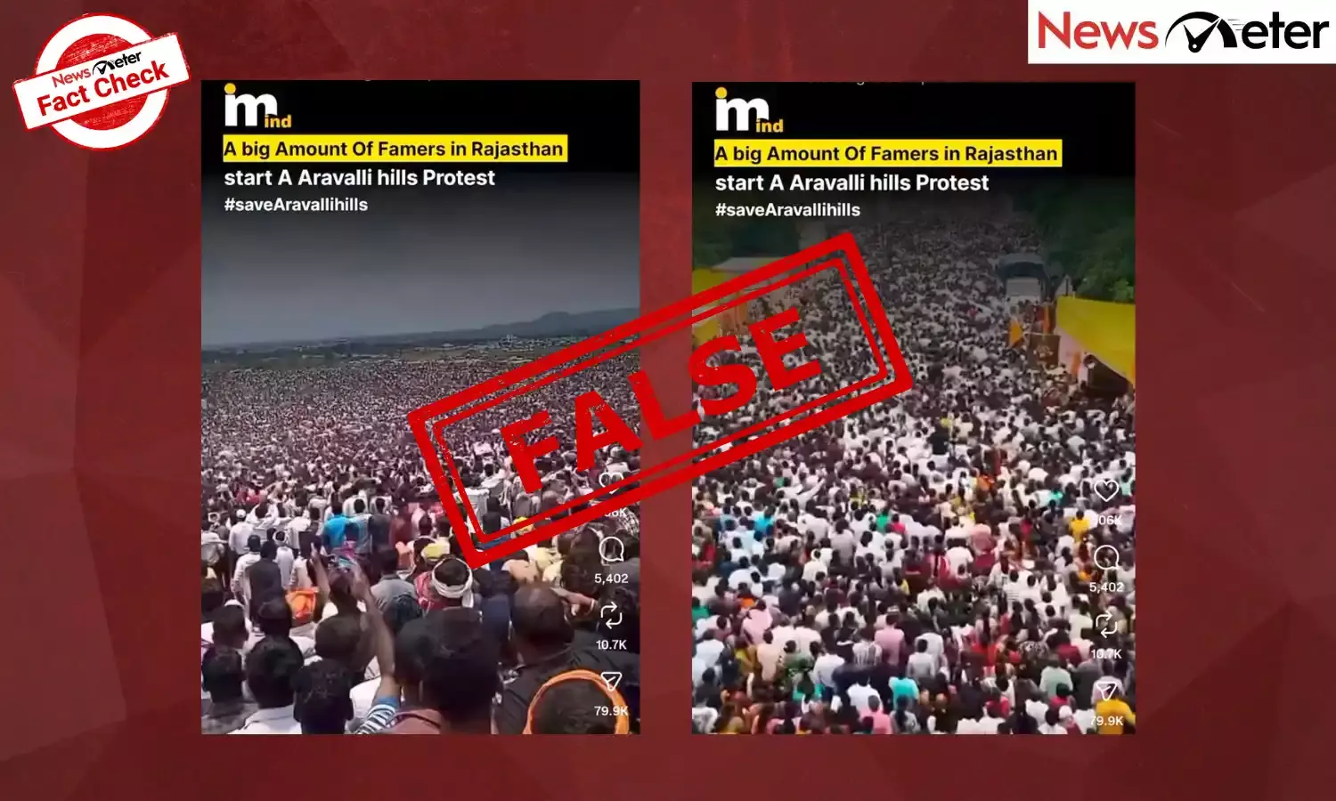 Fact Check: Rajasthan farmers gather to save Aravali Hills? No, videos are old