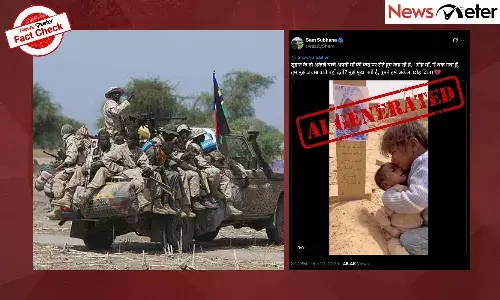 A video claiming to show children crying at their mother’s grave in Sudan is going viral on social media.