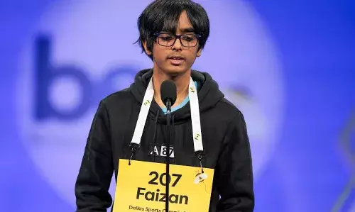 13-year-old Faizan Zaki felicitated in Hyderabad after winning 2025 Scripps National Spelling Bee