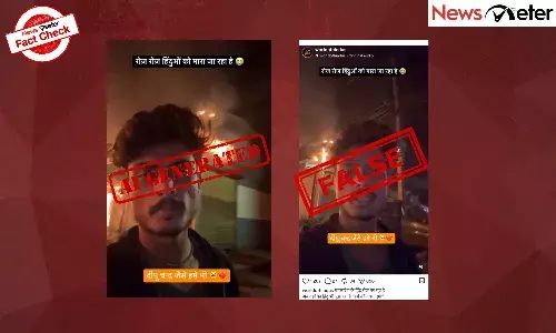 Fact Check: Bangladeshi Hindu man asks for help amid communal chaos? No, video is AI-generated