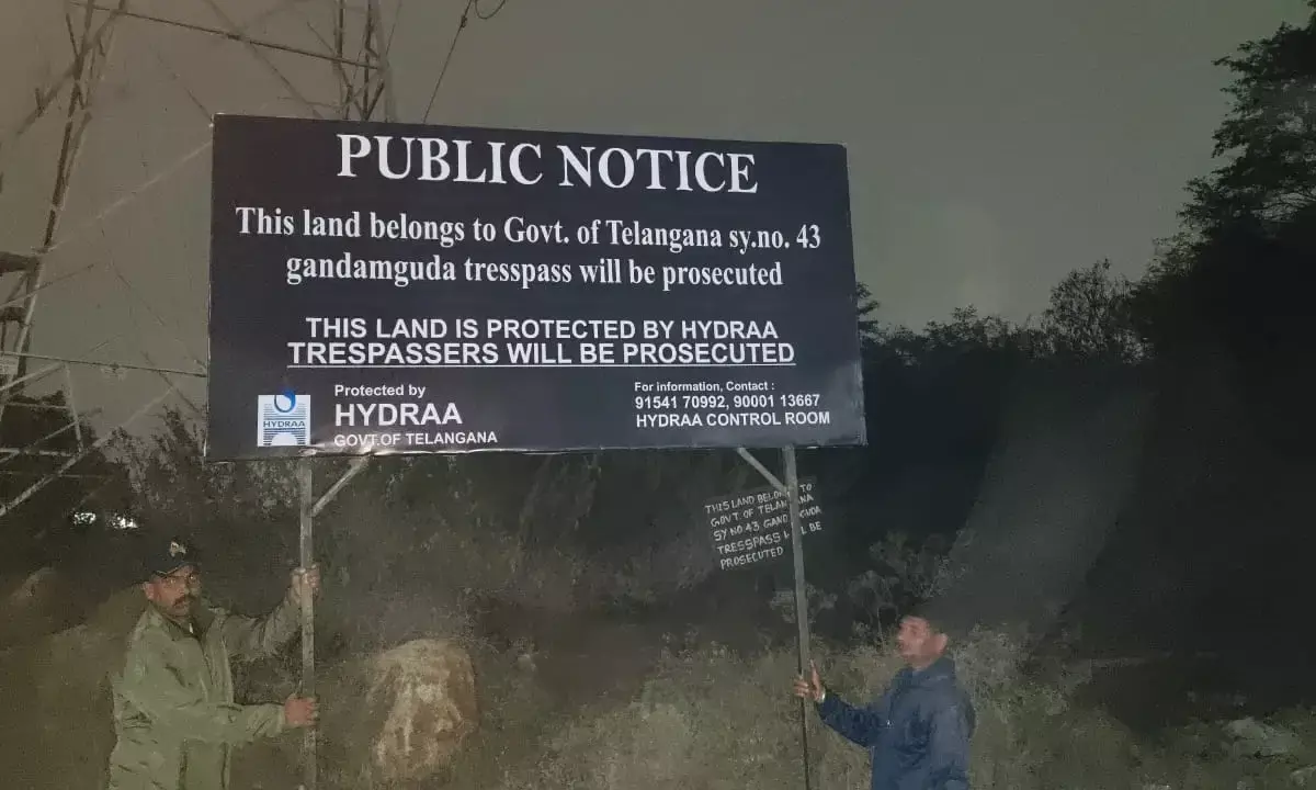 HYDRAA secures 12.17 acres of govt land worth Rs 1,200 crore in Gandamguda