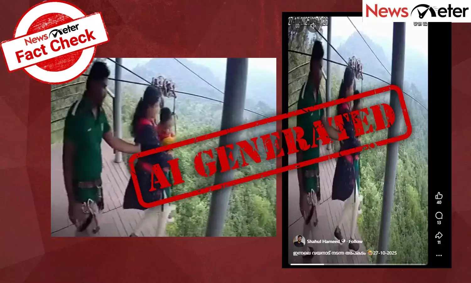 Fact Check: വയനാട്ടില്‍ സിപ് ലൈന്‍ അപകടം? സിസിടിവി വീഡിയോയുടെ സത്യമറിയാം